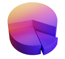 multicolour 3D pie chart