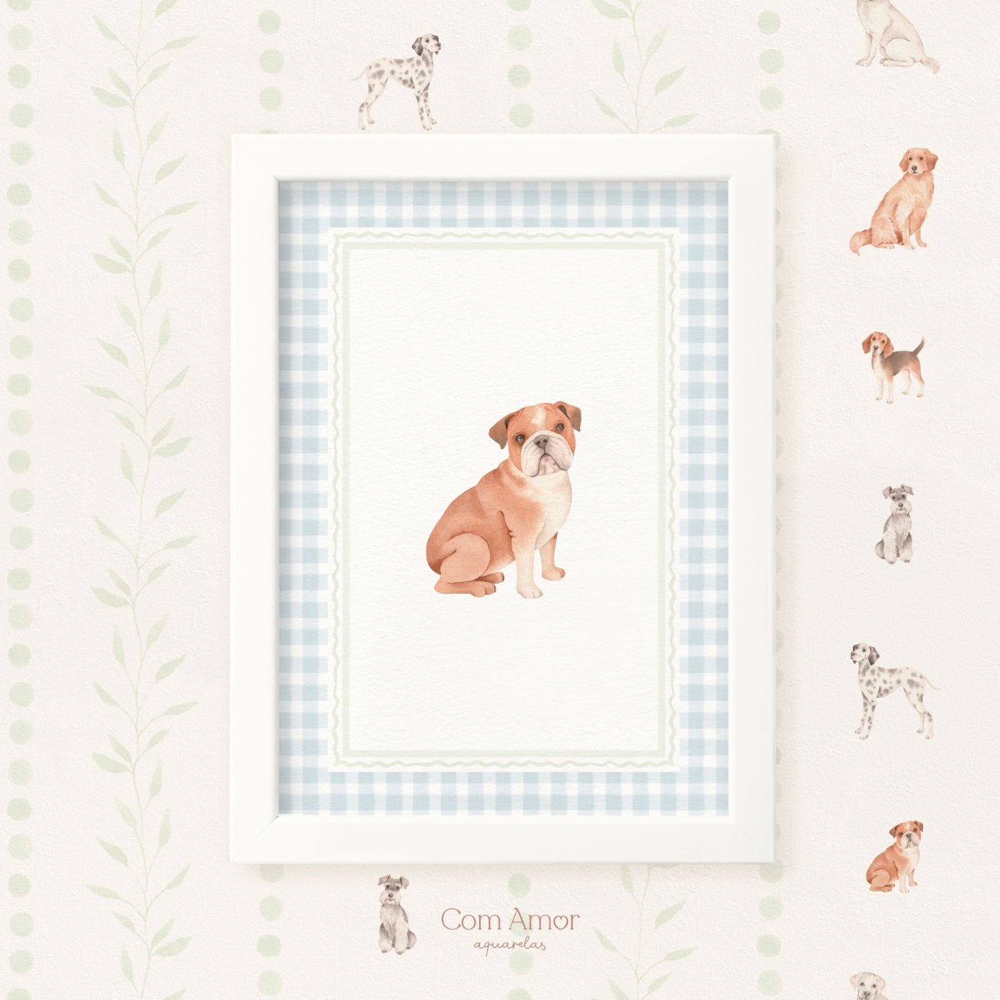 Quadro Bulldog Amore - QDCAA205