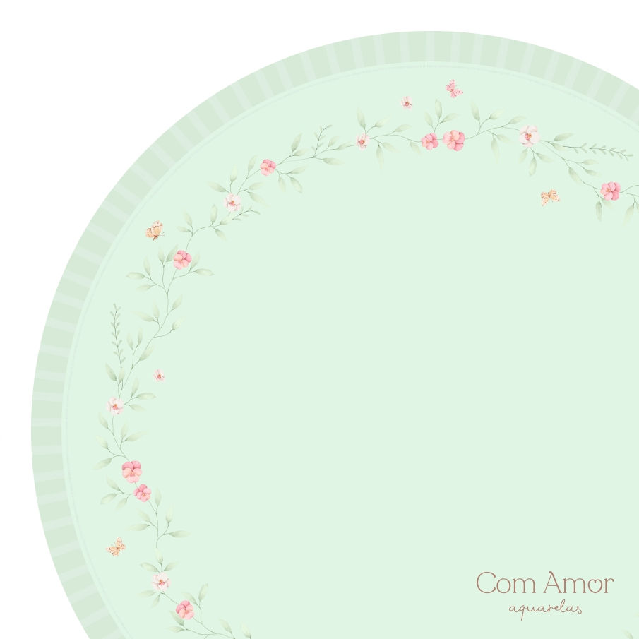 Miniatura: Tapete Flores e Borboletas