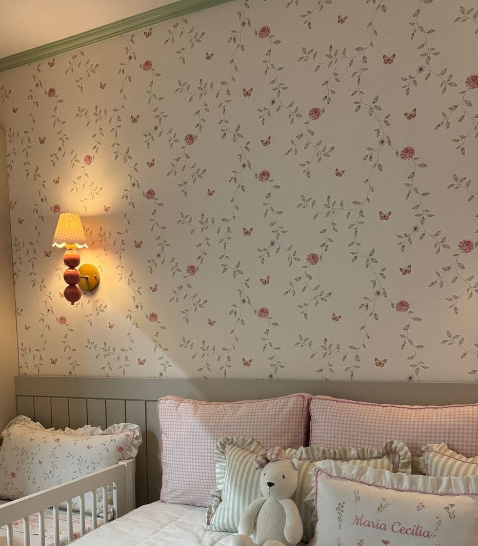 Thumbnail: Papel de Parede Raminhos e Flores