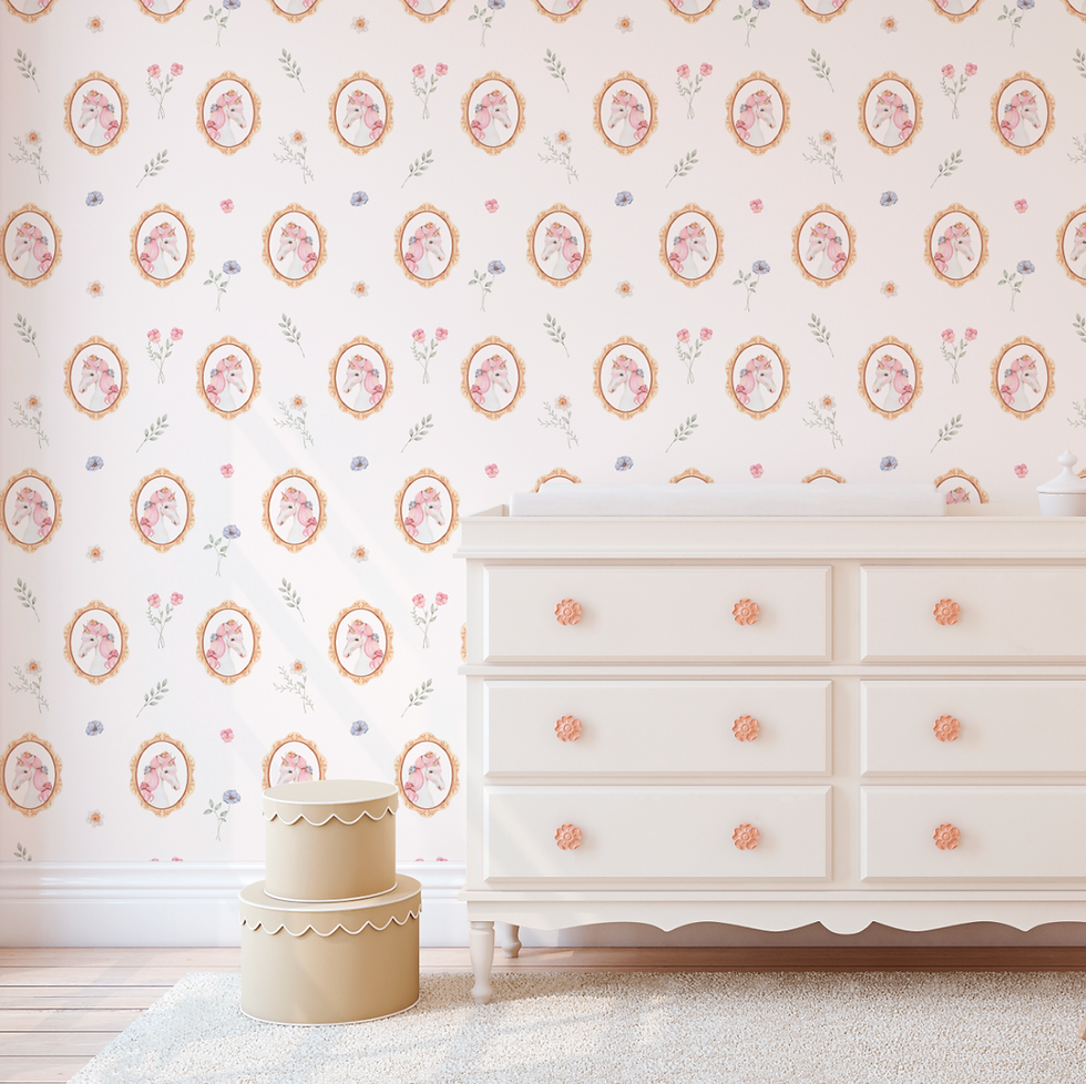 Papel de Parede Unicornio Delicado - PAPCAA69