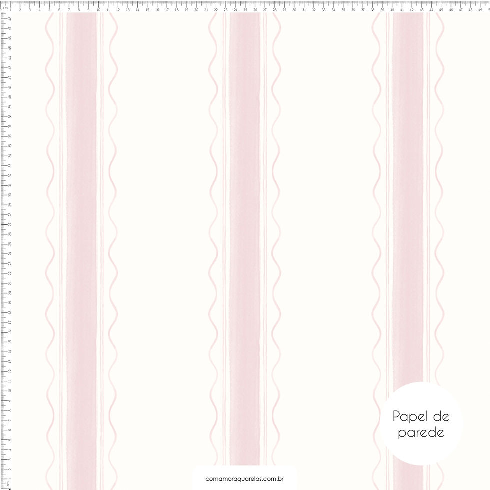 Papel de Parede Listras Fiori Rosa - PAPCAA506