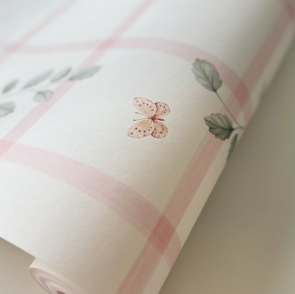 Miniature : Strawberry and Flower Checkered Papier peint - PAPCAA137