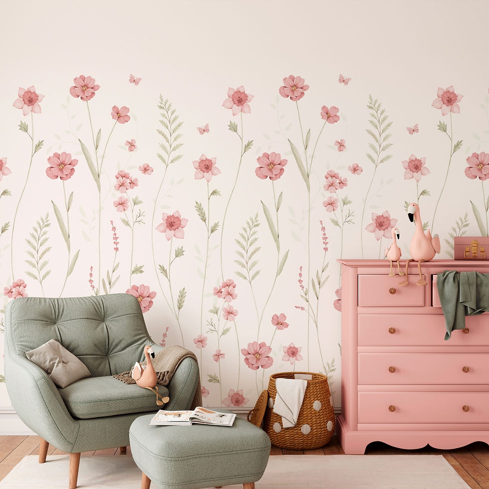 Painel de Parede Personalizado Flores no Jardim - FXCAA24