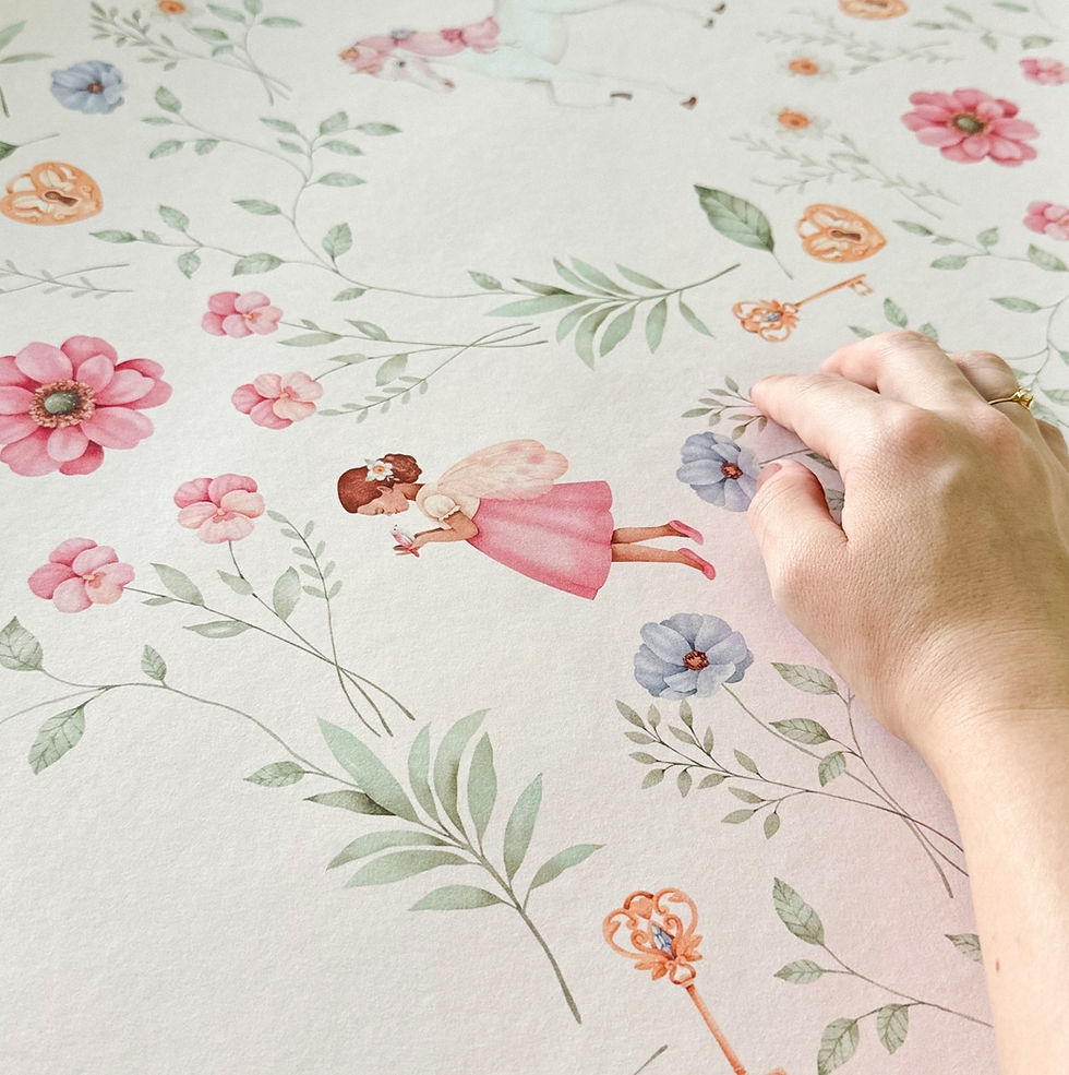 Miniature : Rose Fairy and Unicorn Papier peint - PAPCAA103