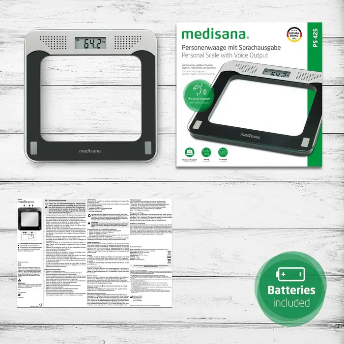 Miniaturbild: Medisana Glas-Personenwaage PS 425