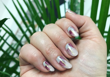 non toxic nail art; gel nails; brush stroke nail art
