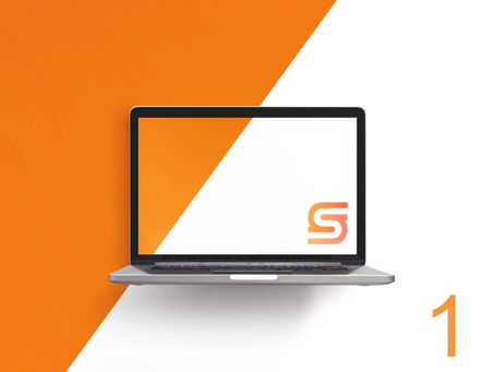 A laptop with the symbol for the web app Superior Network, built with Replit's AI Agent. A number 1 marks this as the first article.