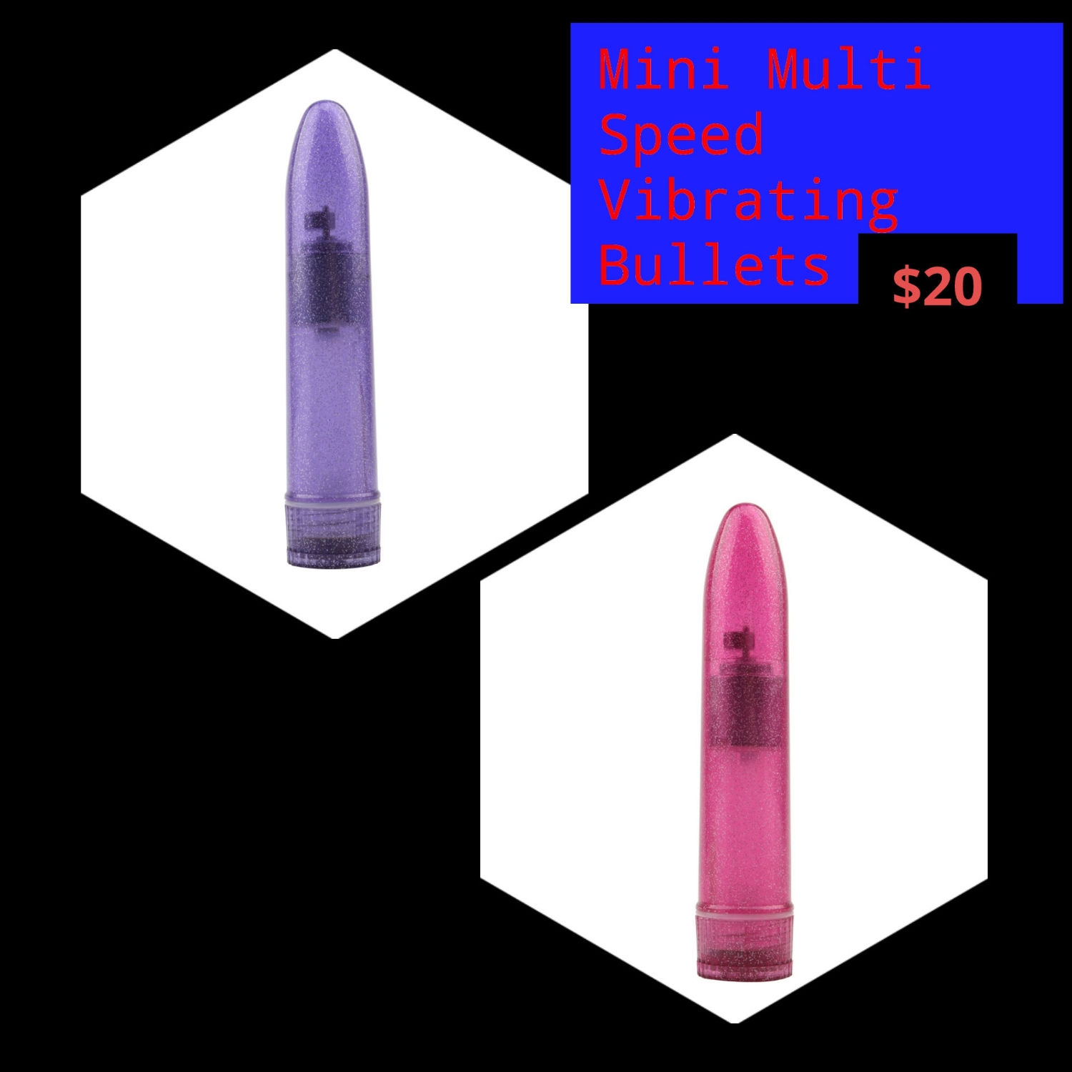 Colorful Glitter Multi Speed Bullets