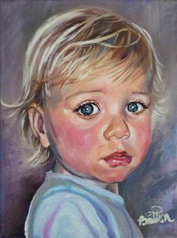 Child Portrait, Oil Painting, Britton's Art Studio, Britton Vaughn, Child Portrait Painting