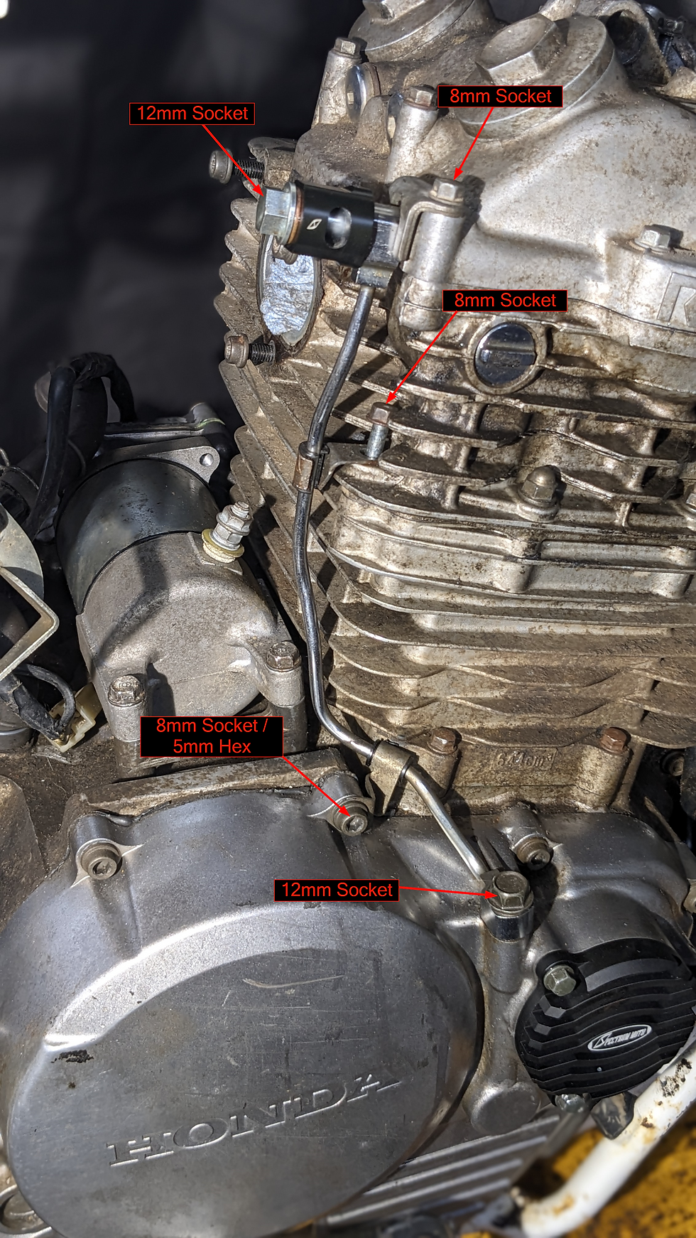 XR650L Cam Installation Remove Oil Line