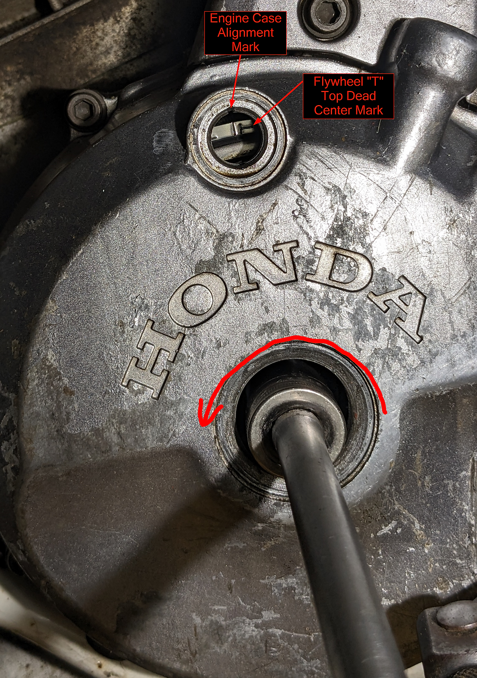 XR650L Cam Installation Crank Alignment Marks