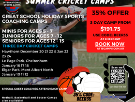 Calling all Junior Cricketers - ISC Cricket Camp