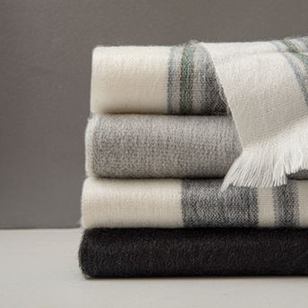 stacked monochrome scarves shot by Studio A-Chromatique in Montreal