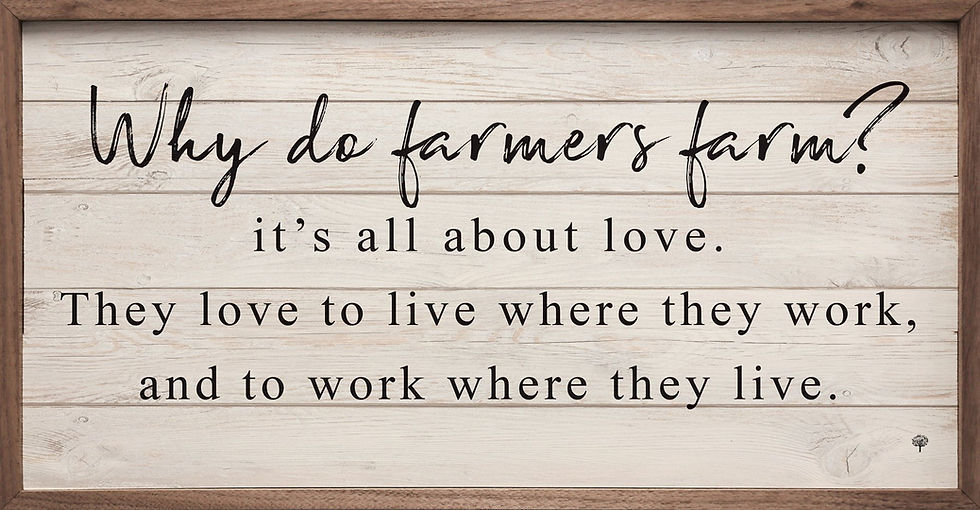 why do farmers farm decorative art