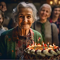 Image of an elderly grandmother to represent my grandmother whom I describe in this poem (Image credits given to AI image generator)
