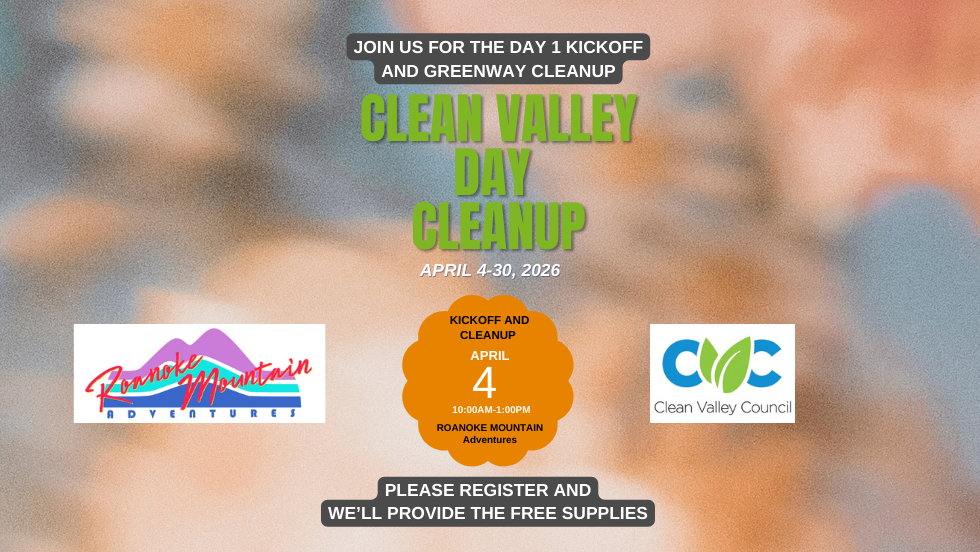 Clean Valley Day Cleanup 2026 Kickoff at RMA and Greenway Cleanup