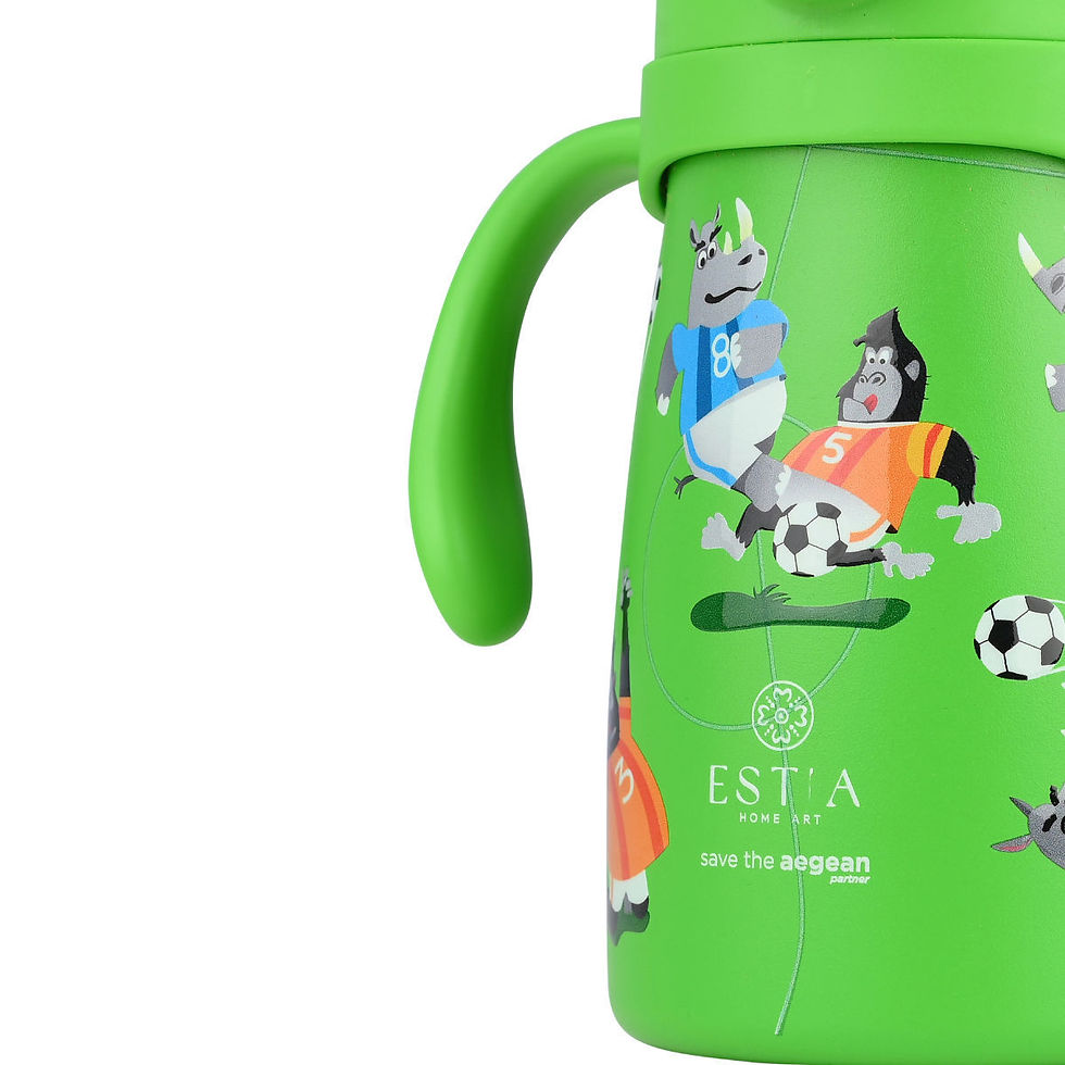 Thumbnail: INSULATED KIDS BOTTLE BUBBLE BOTTLE SAVE THE AEGEAN 300ml JUNGLE KICK 