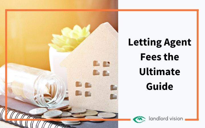A house model and money representing letting agent fees