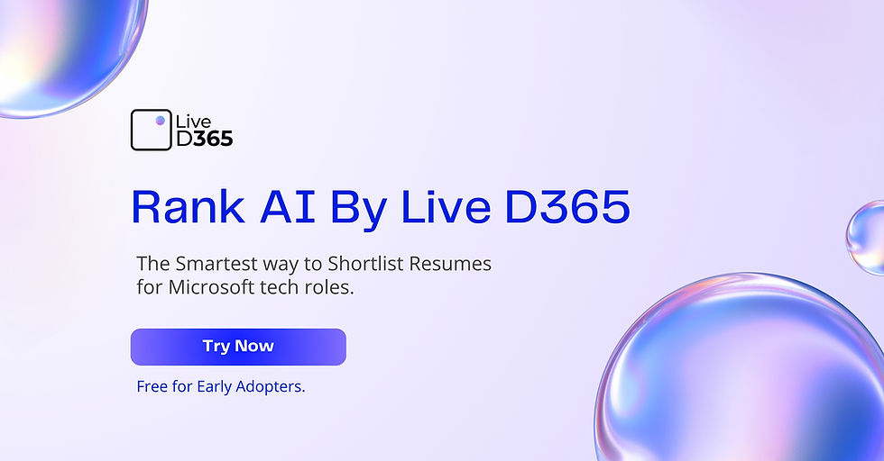 Rank AI By Live D365