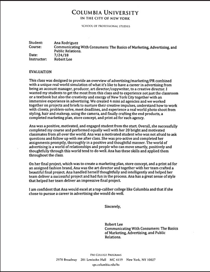 Recommendation Letter