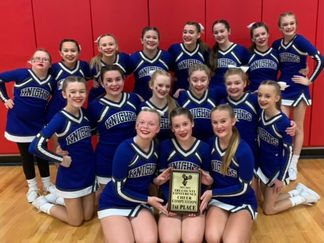 SMS Cheer Team Takes First in Tri-County Competition