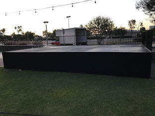Staging for events.
