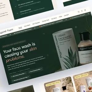 Beyond Foam – Shopify Skincare Store Design