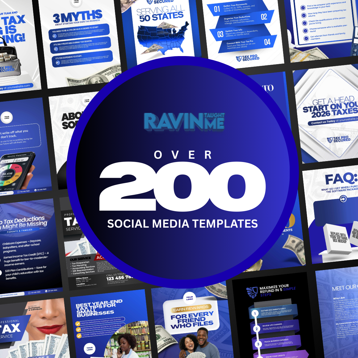 200 Blue Templates