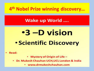 4th Nobel Prize scientific discovery of how humans get 3-D vision...brain research institutes in Cam