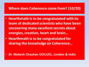 Congratulations ...HeartMath...for doing good work,