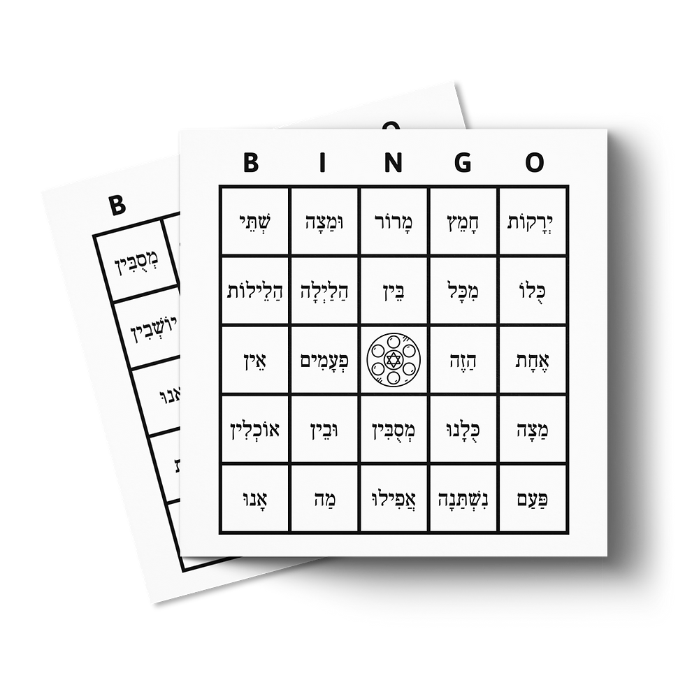 Passover Four Questions BINGO | Jewish Ed Printables