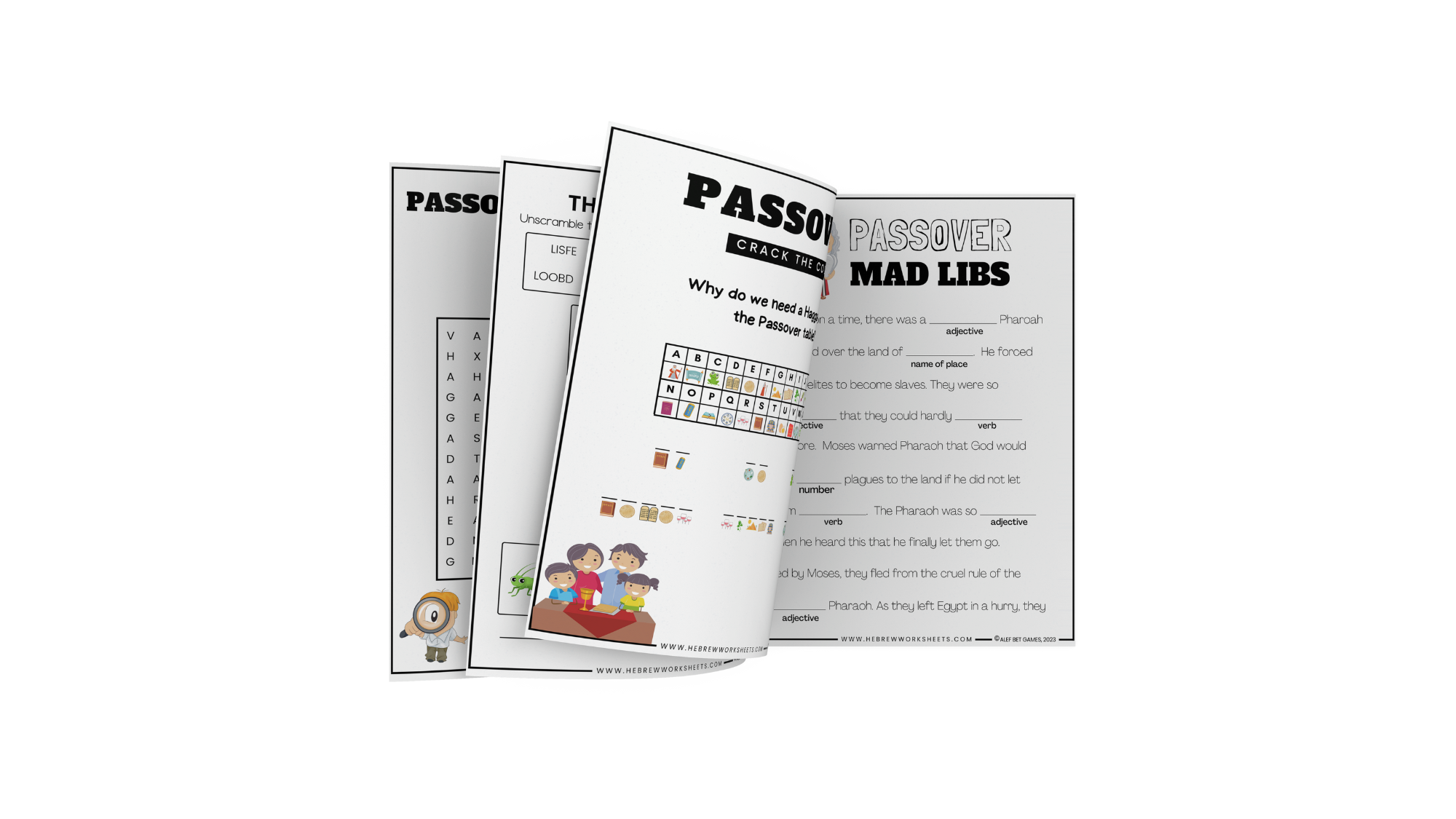 Passover Worksheets Jewish Ed Printables I Alef Bet Games