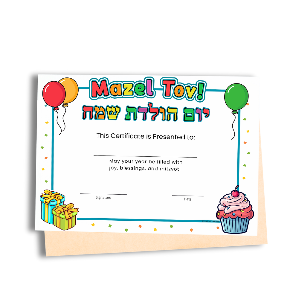 Thumbnail: Hebrew Birthday Bulletin Board Set
