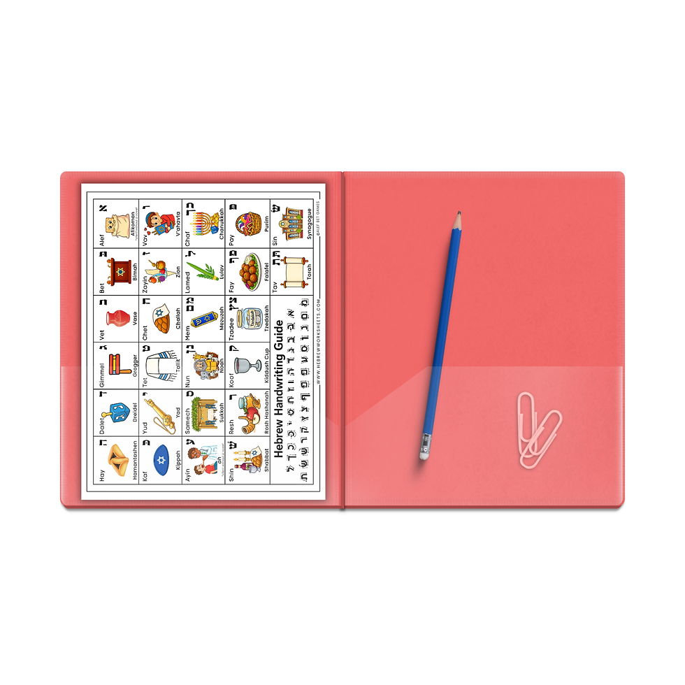 Thumbnail: Hebrew Alphabet Folder Insert