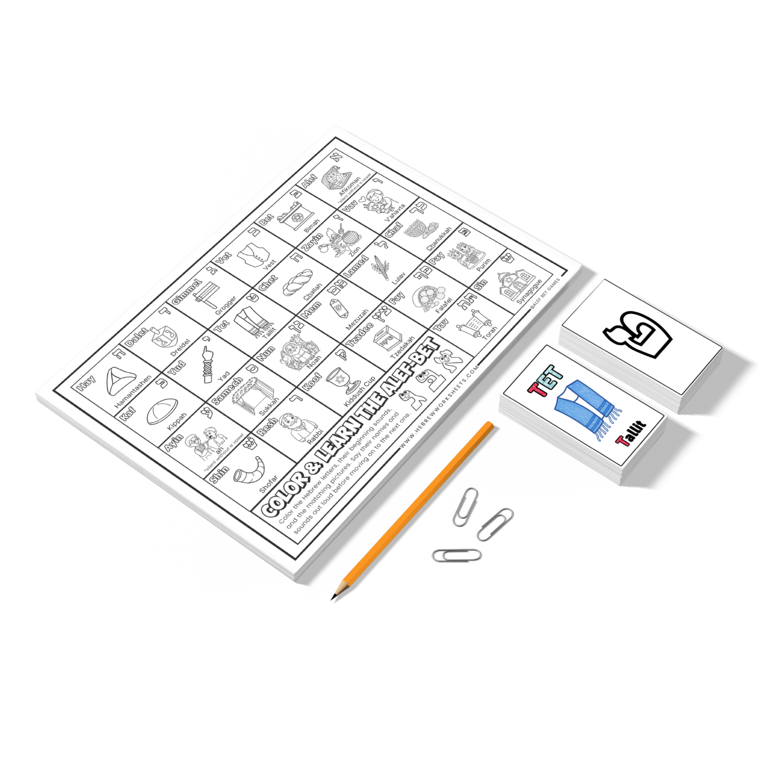 Color & Learn Hebrew Letters & Sounds