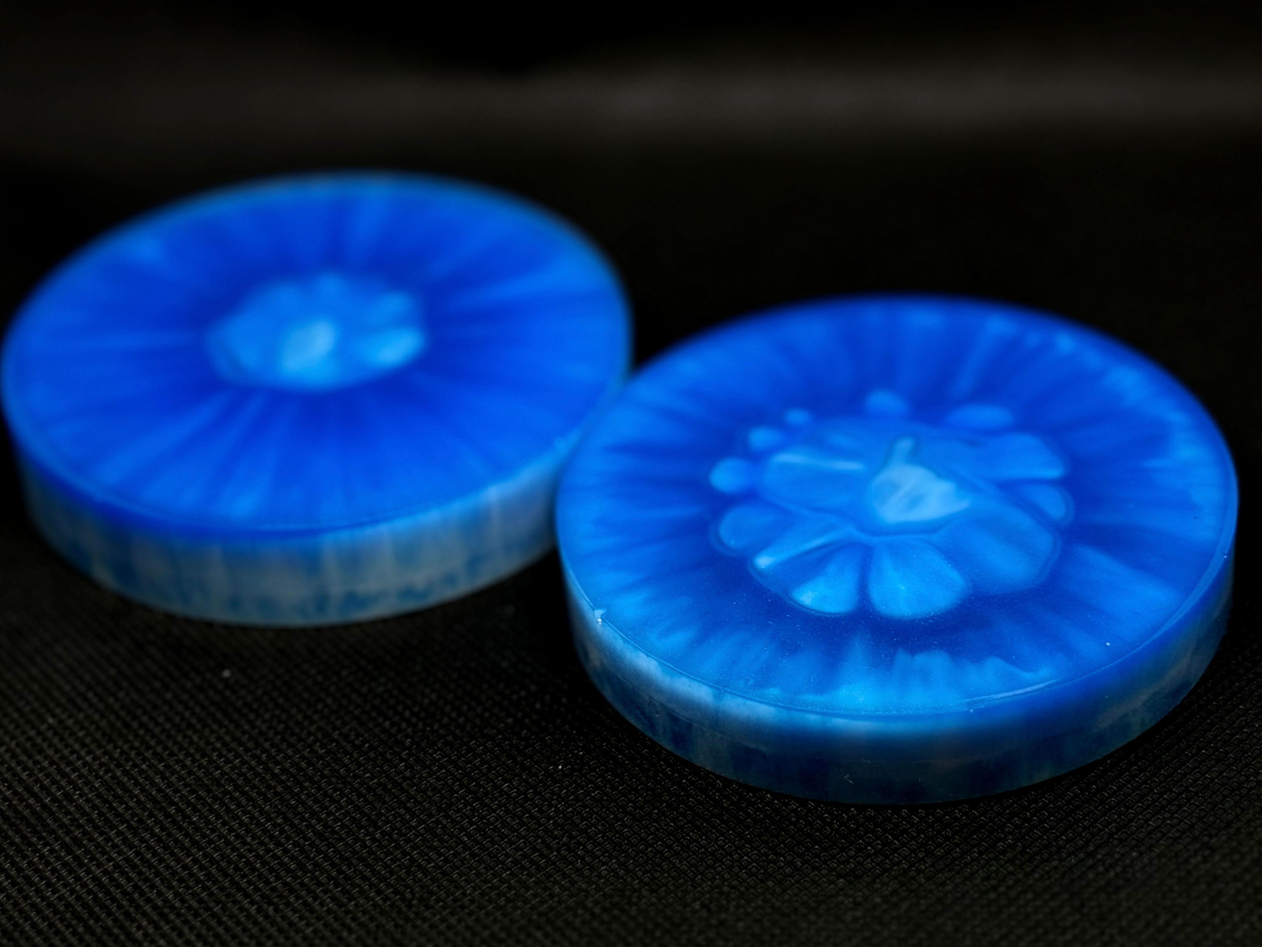 Resin Blue Chunky Coasters Set