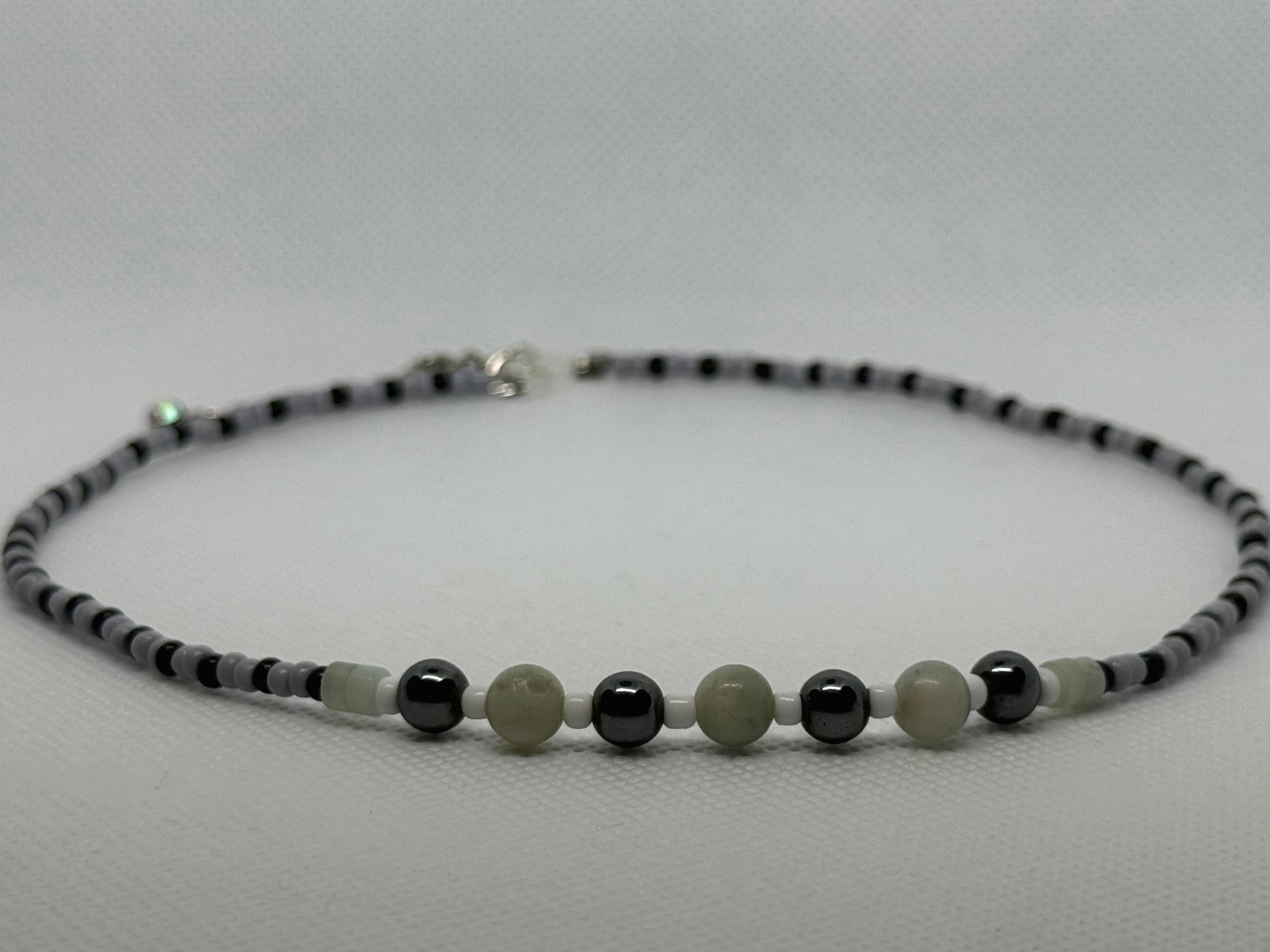 Hematite & Amazonite Beaded Necklace 