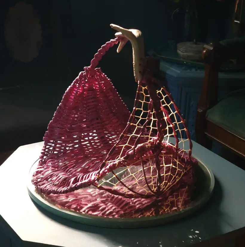 Here is the stem/flower gathering basket I made in the first basket weaving craft-a-long