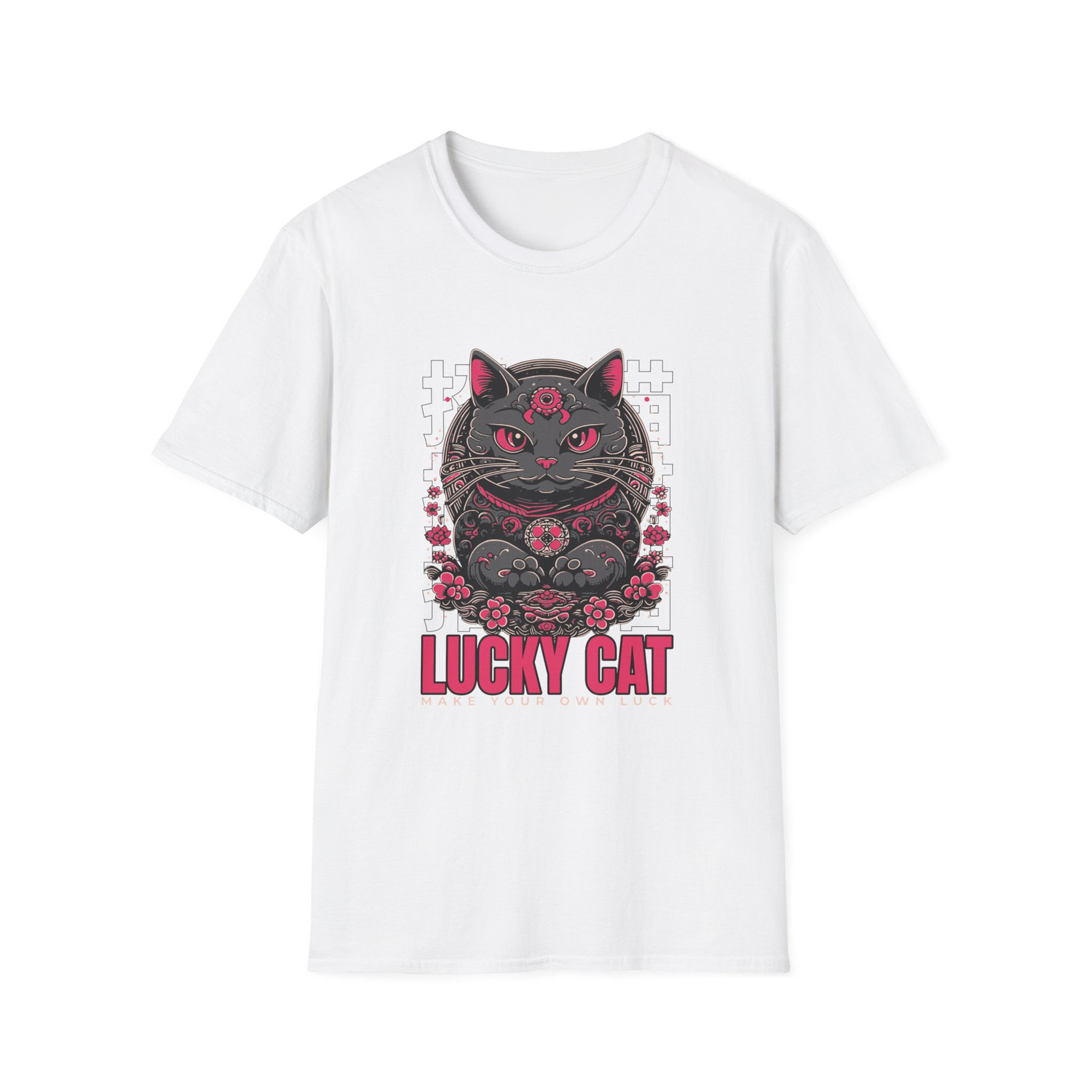 Lucky Cat Graphic Unisex Softstyle T-Shirt