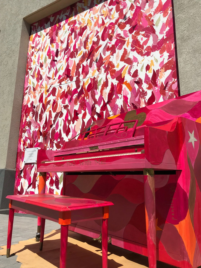 "Tones of Rosé" Urban Mural + Street Piano :: A Contemporary Abstract Expression of Rosé