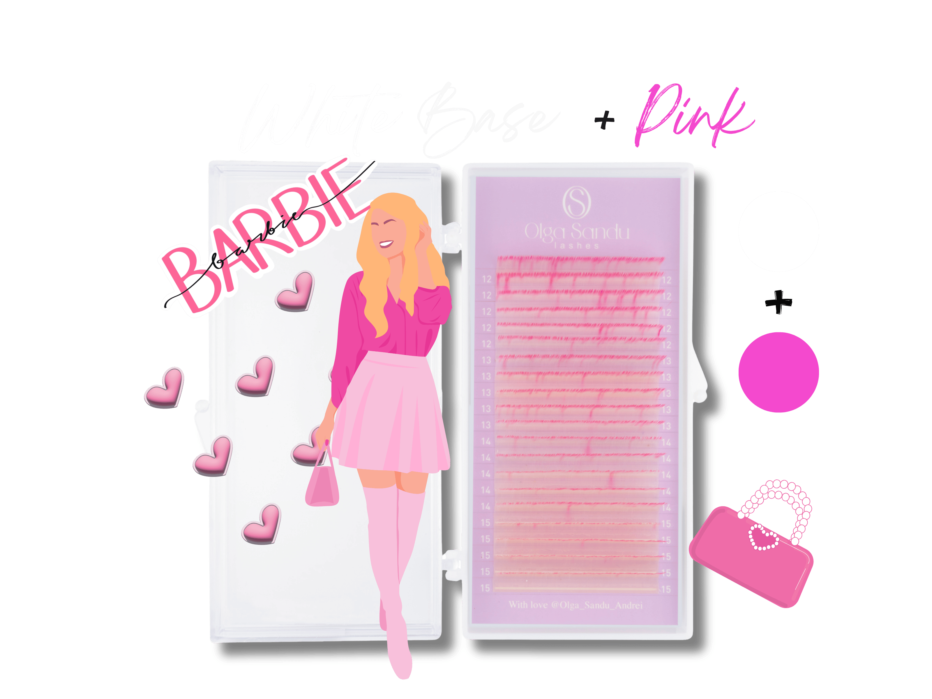 Ombre : Alb + Baby pink (399 lei)