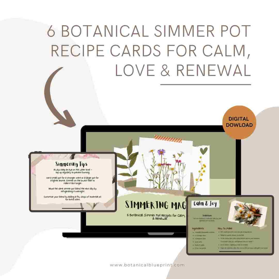 6 Intention Simmer Pot Recipe Cards (Digital Download)