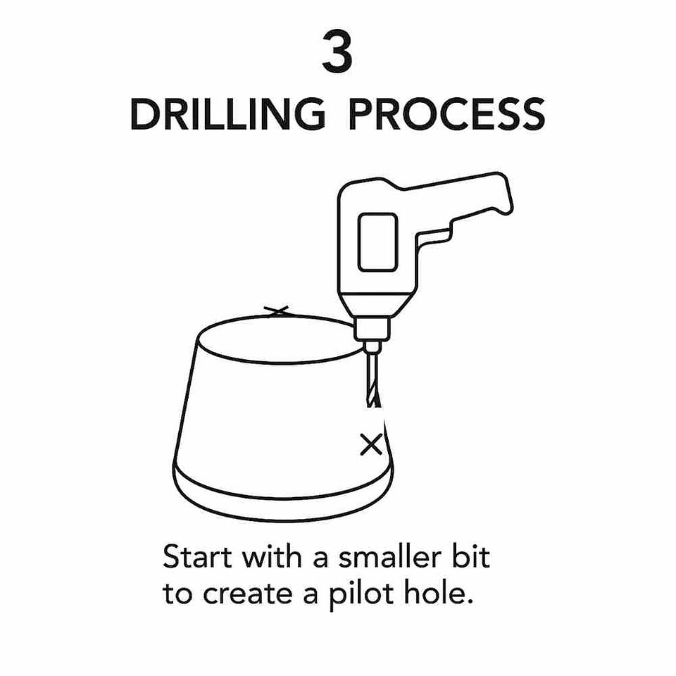 How to drill holes in concrete planters