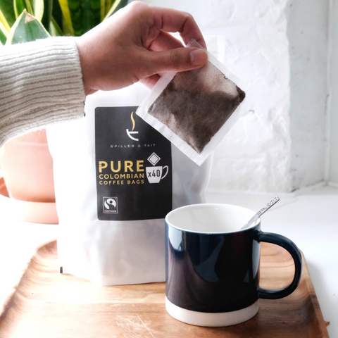 Spiller and Tait fresh coffee beans, amazon product imagery