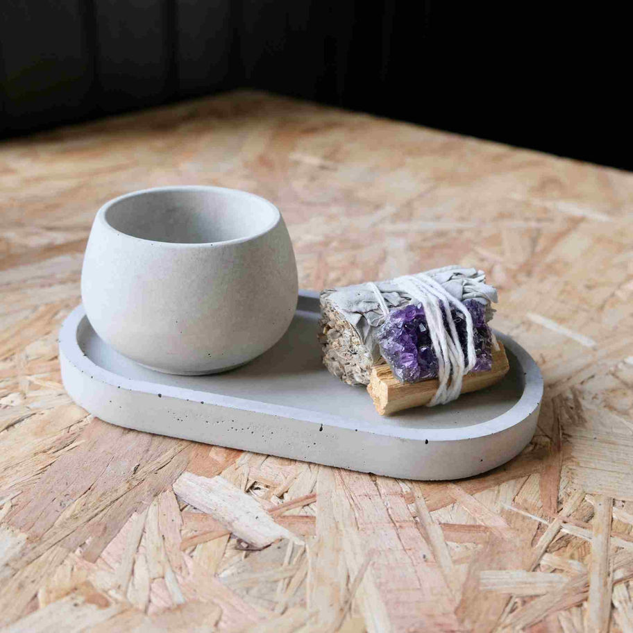 Amethyst Crystal Stone Smudge Stick With Sage and Palo Santo