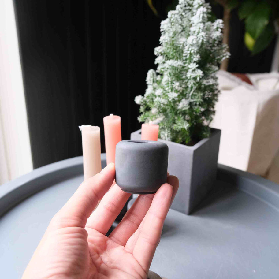Small Concrete Candle Stick Holder