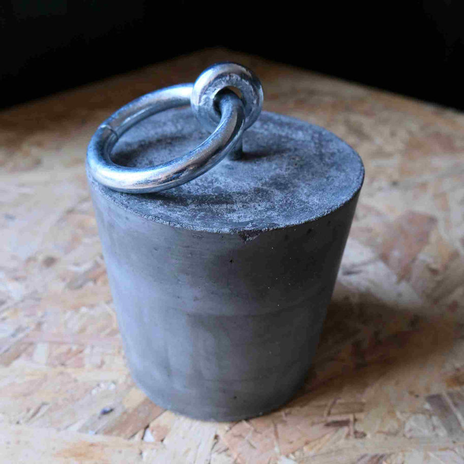Heavy Concrete Doorstop With Steel Handle