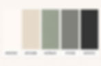 Scandi Interior Colour Palette with hex codes