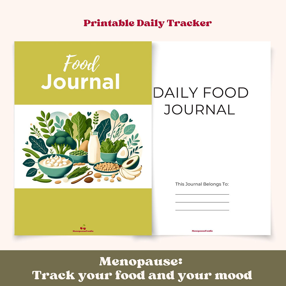 Menopause Food Journal | Printable Daily Tracker To Monitor Your Food And Mood